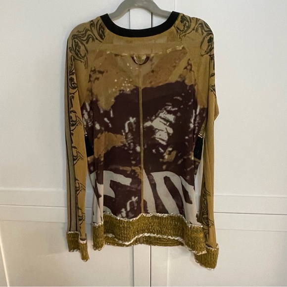 LULU-H beautiful knitted zipper cardigan mustard yellow and black size small - Picture 5 of 13